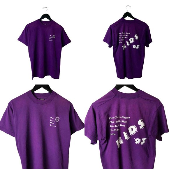 Kids Involved In Doing Something T Shirt  90s Vintage Single Stitch USA Purple L - Picture 1 of 16
